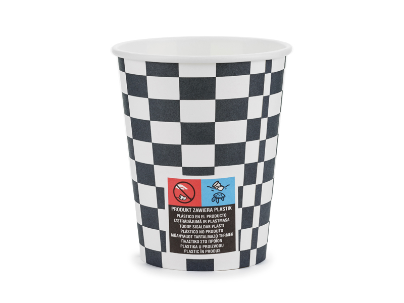 Kubeczki Szachownica, 220 ml, mix (1 op. / 6 szt.) - obrazek 2