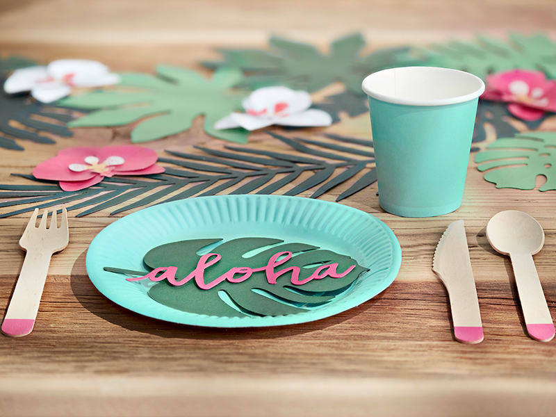 Wizytówki na stół Aloha - Monstera (1 op. / 6 szt.) - obrazek 3
