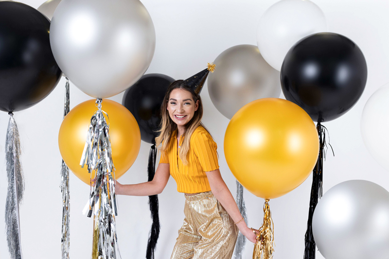 Balon okrągły 60 cm, Metallic Gold - obrazek 2