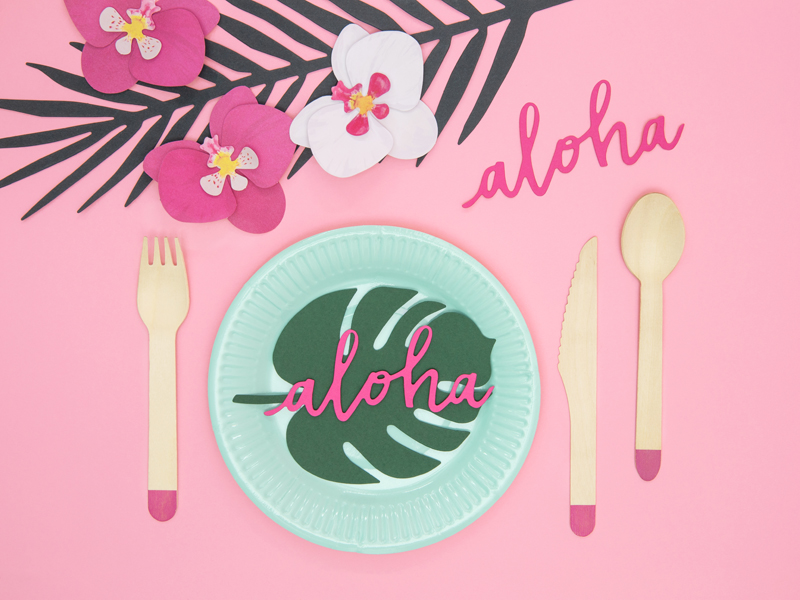 Wizytówki na stół Aloha - Monstera (1 op. / 6 szt.) - obrazek 6