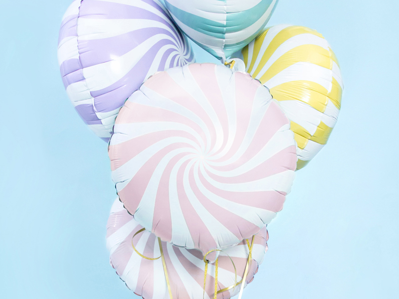 Balon foliowy Cukierek, 35cm, jasny różowy - obrazek 2