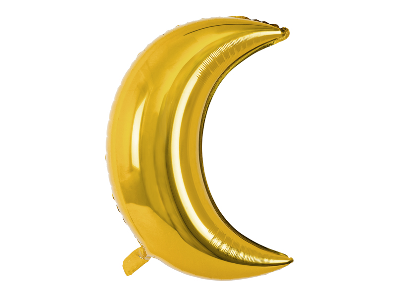Balon foliowy Księżyc, 60cm, złoty