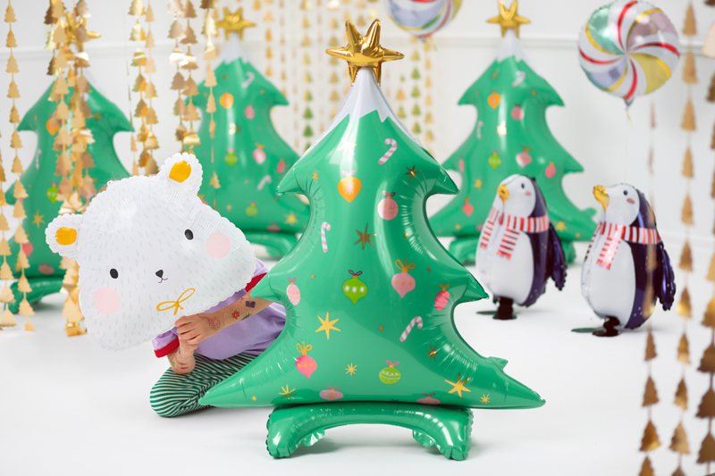 Stojący balon foliowy Choinka, 78x94cm, mix - obrazek 4