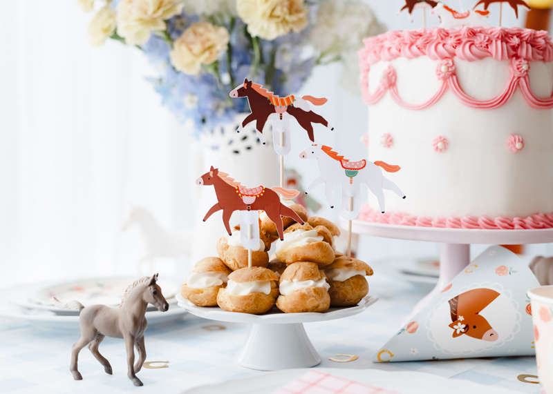 Dekoracje do muffinek - Konie, 13 cm, mix (1 op. / 6 szt.) - obrazek 2