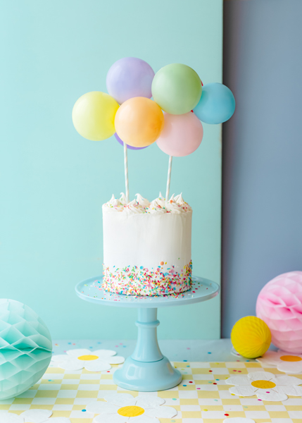 Balonowy topper na tort, tęcza, mix, 29 cm - obrazek 3