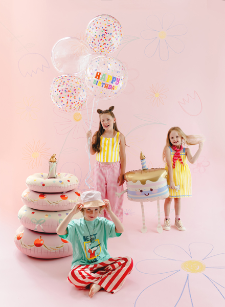 Balon Bubble Happy Birthday, 60 cm, transparentny - obrazek 2