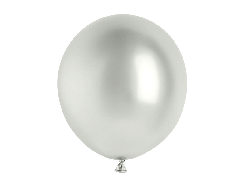 Balony Glossy 46cm, srebrny (1 op. / 5 szt.)