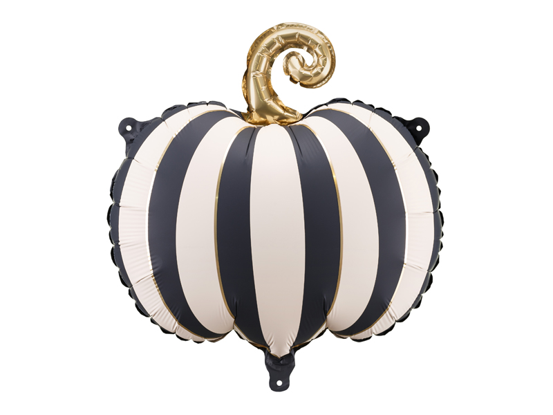 Balon foliowy Dynia w paski, 39x38 cm, mix