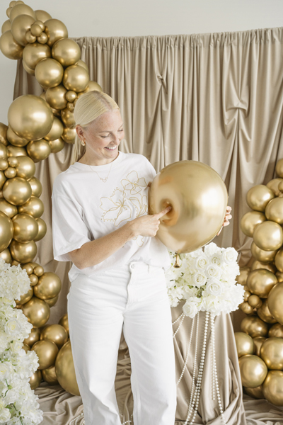 Balony Glossy 46cm, złoty (1 op. / 5 szt.) - obrazek 6