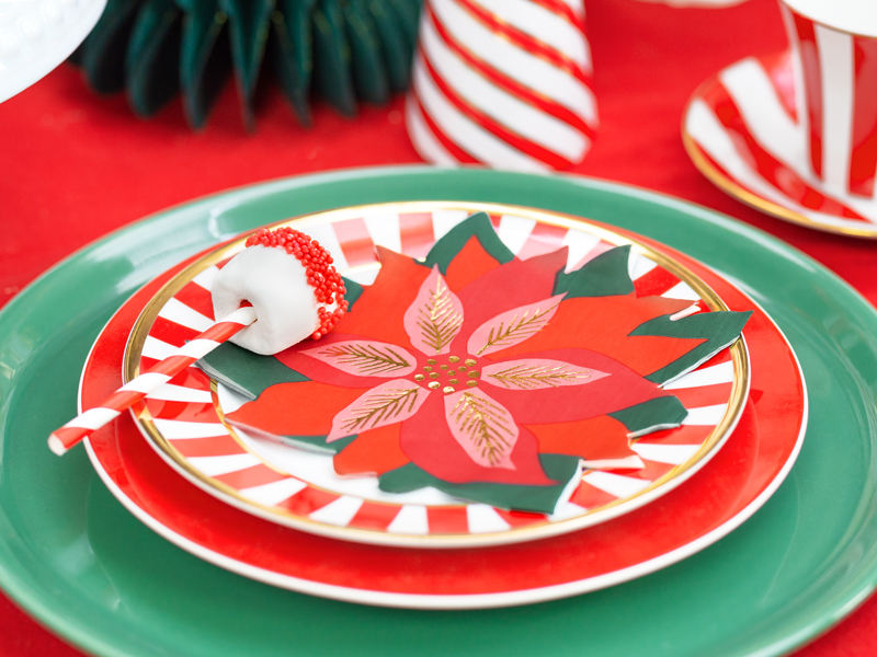 Serwetki Gwiazda betlejemska, mix, 14.5x15.5cm (1 op. / 20 szt.) - obrazek 2