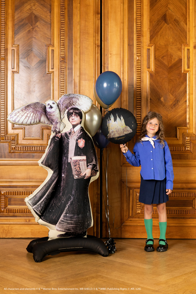 Balon foliowy Harry Potter Zamek Hogwart, 35 cm, czarny - obrazek 2