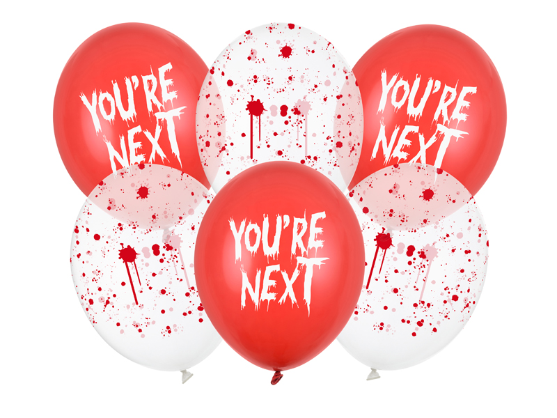 Balony 30 cm, You're next, mix (1 op. / 6 szt.)