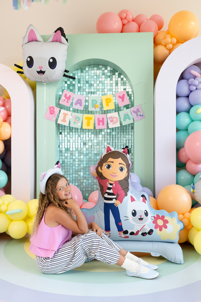 Stojący balon foliowy Koci Domek Gabi, 92x90.5 cm, mix - obrazek 2