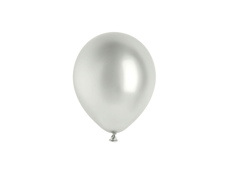 Balony Glossy 12cm, srebrny (1 op. / 50 szt.)