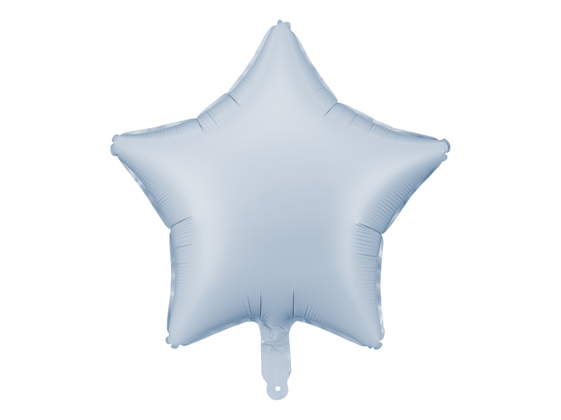 Balon foliowy Gwiazdka, 40cm, mglisty niebieski