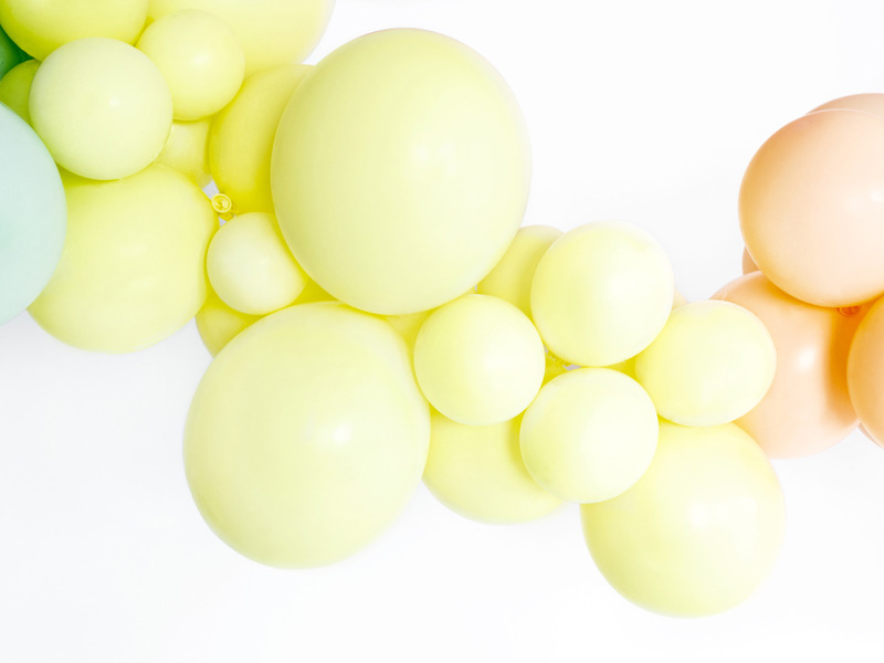 Balony Strong 12cm, Pastel Light Yellow (1 op. / 100 szt.) - obrazek 2