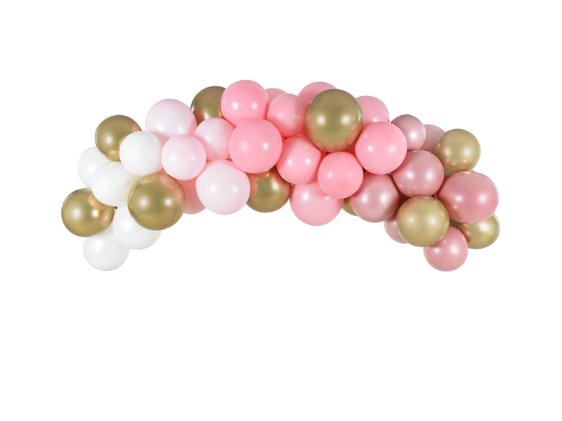 Balony Eco 30cm metalizowane, różowe złoto (1 op. / 10 szt.) - obrazek 2