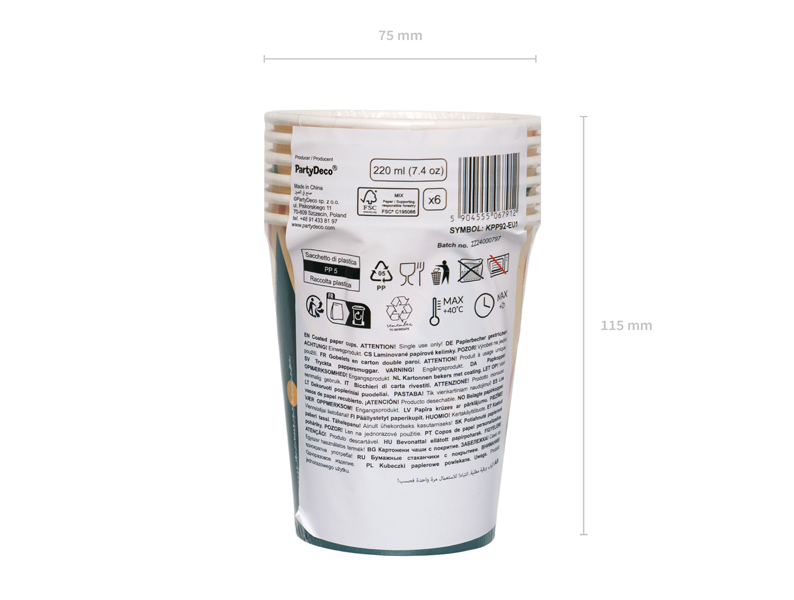 Kubeczki Cyrk, mix, 220 ml (1 op. / 6 szt.) - obrazek 5