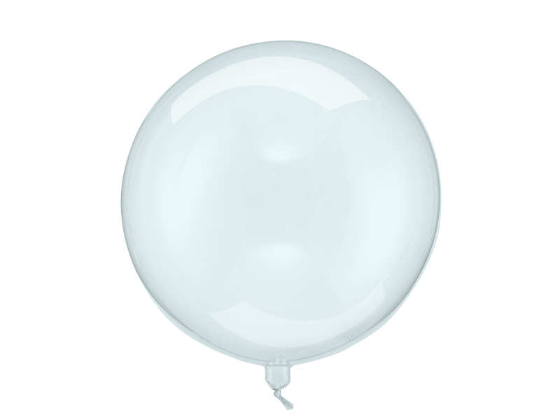 Balon Kula, 40cm, transparentny niebieski