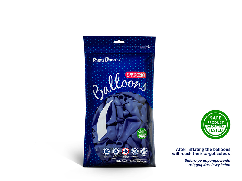 Balony Strong 12cm, Pastel Ultramarine (1 op. / 100 szt.) - obrazek 2