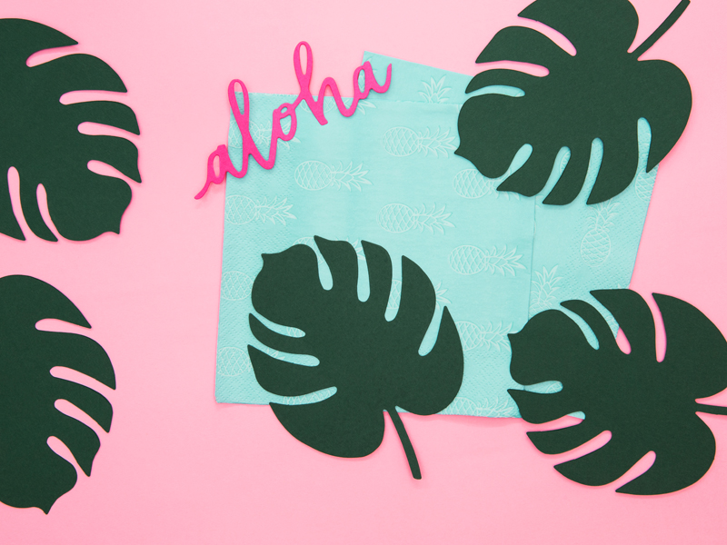 Wizytówki na stół Aloha - Monstera (1 op. / 6 szt.) - obrazek 5