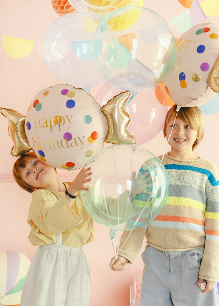 Balon foliowy Cukierek ''Happy Birthday'', 61x37 cm, mix - obrazek 3