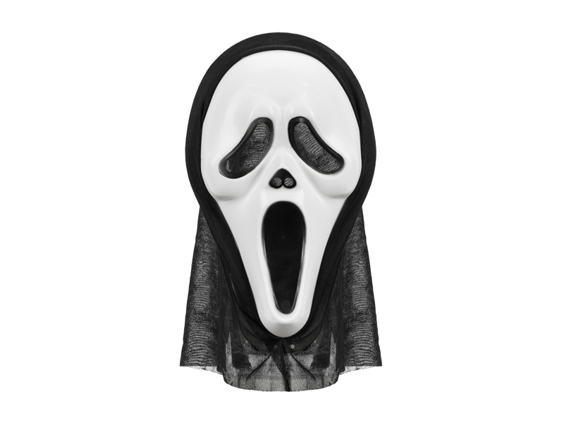 Maska Halloween z kapturem, 18x31cm, mix