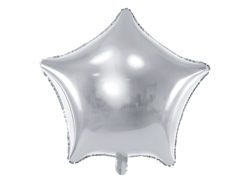 Balon foliowy Gwiazdka, 40cm, srebrny