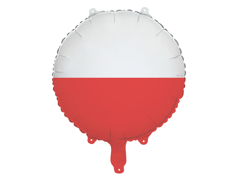 Balon foliowy Flaga Polski, 35 cm, mix