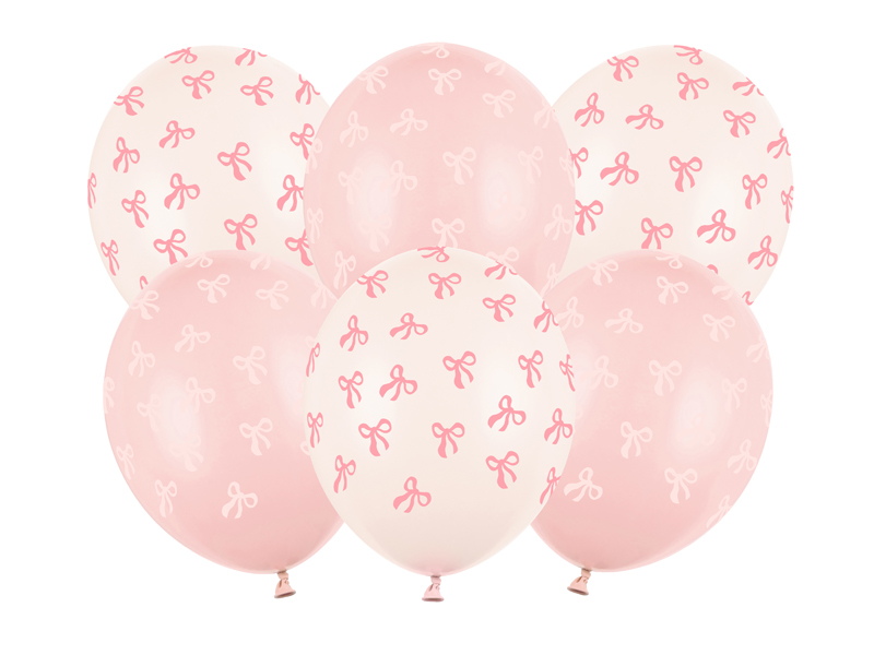 Balony 30 cm, Kokardki, mix (1 op. / 6 szt.)