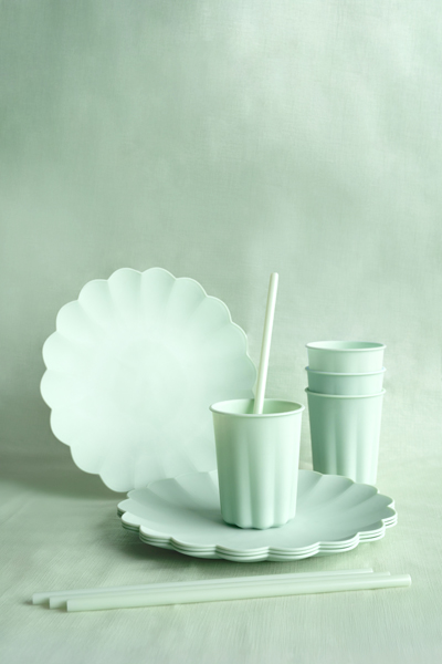 Słomki plastikowe, 23 cm, szałwiowy (1 op. / 12 szt.) - obrazek 2