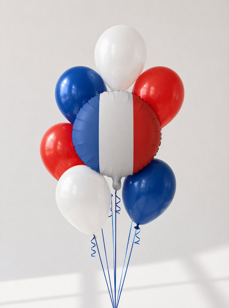 Balon foliowy Flaga Francji, 35 cm, mix - obrazek 4