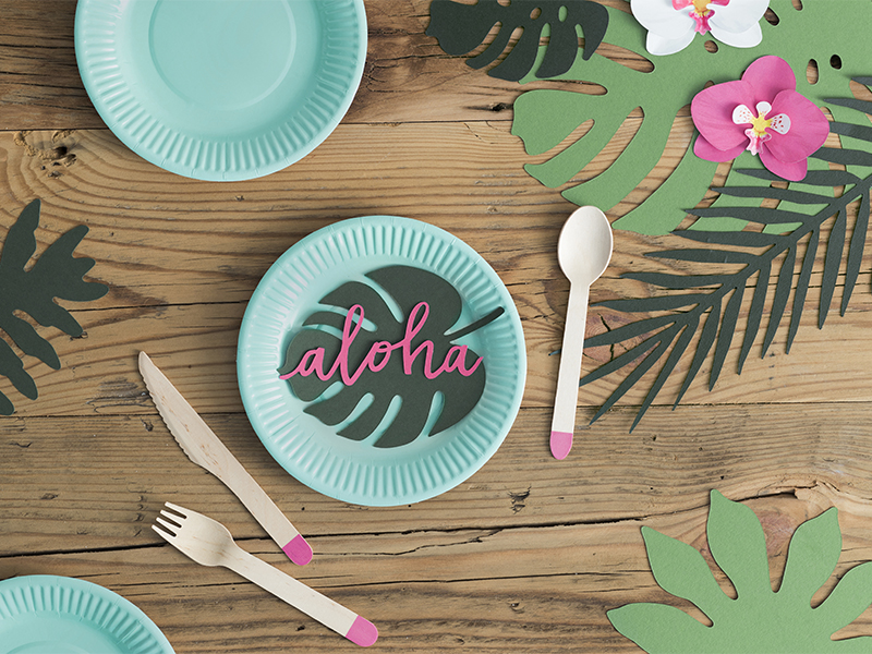 Dekoracje Aloha - Liście tropikalne, mix (1 op. / 21 szt.) - obrazek 5