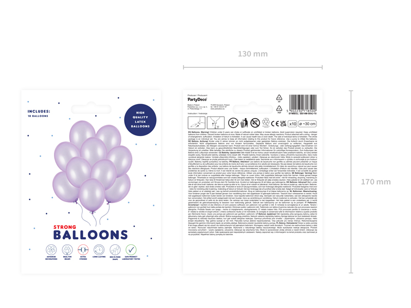 Balony Strong 30cm, Metallic Wisteria (1 op. / 10 szt.) - obrazek 2
