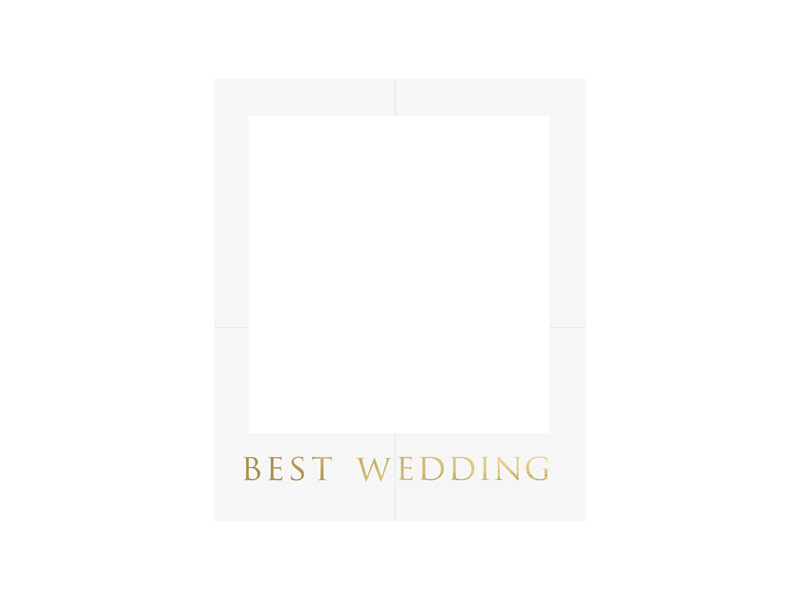 Zestaw z ramką selfie - Best Wedding - obrazek 2