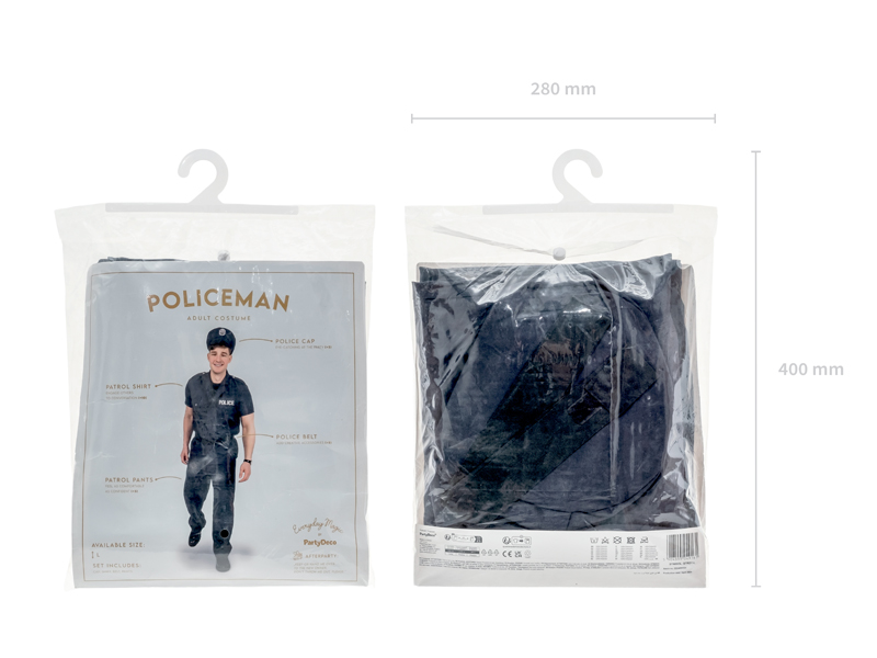 Strój Policjantka, czarny, rozmiar M - obrazek 3