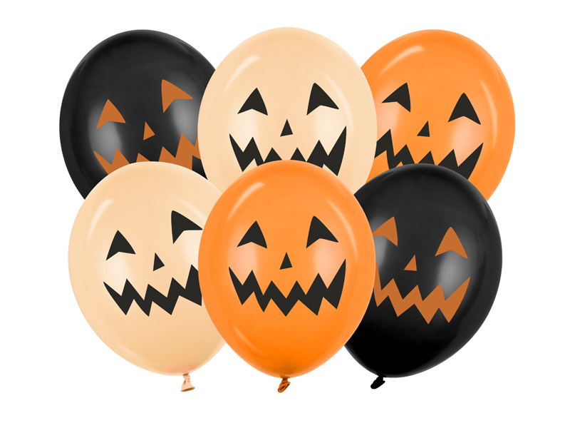 Balony 30 cm, Dynie, mix (1 op. / 6 szt.)