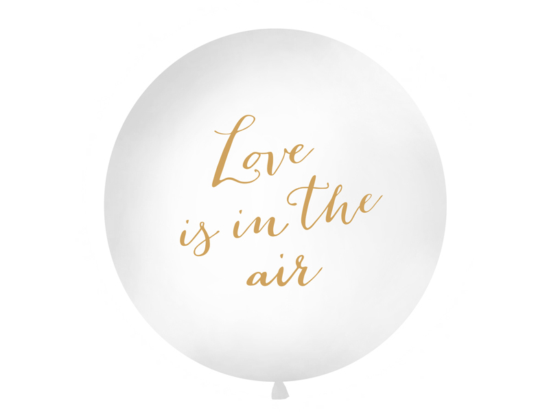 Balon 1 m, Love is in the air, biały