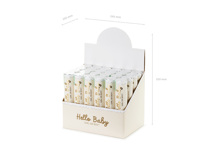 Tuba strzelająca motylkami Hello Baby, 20 cm, niebieski - obrazek 5