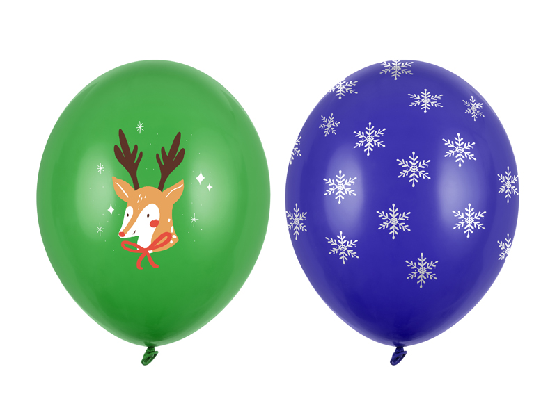 Balony 30 cm, Merry Christmas, mix (1 op. / 50 szt.) - obrazek 5