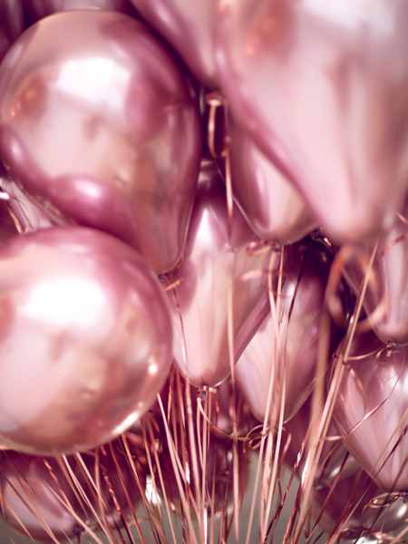 Balony Glossy 30cm, różowe złoto (1 op. / 10 szt.) - obrazek 7