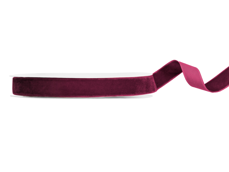 Tasiemka Welurowa, purpurowa, 15mm/10m