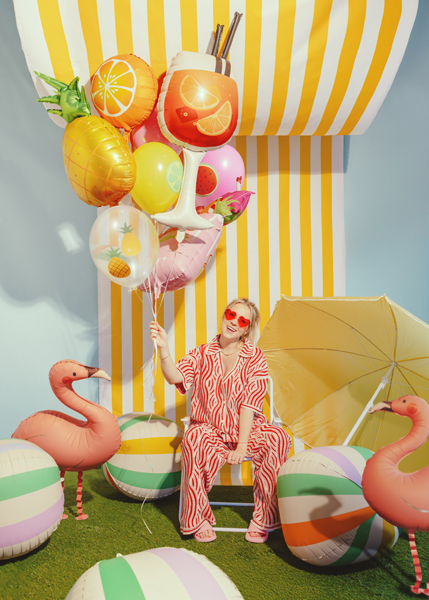 Balon foliowy Drink, 34x100 cm, mix - obrazek 3