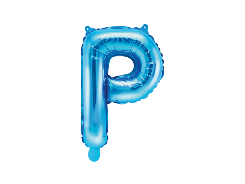 Balon foliowy Litera ''P'', 35cm, niebieski