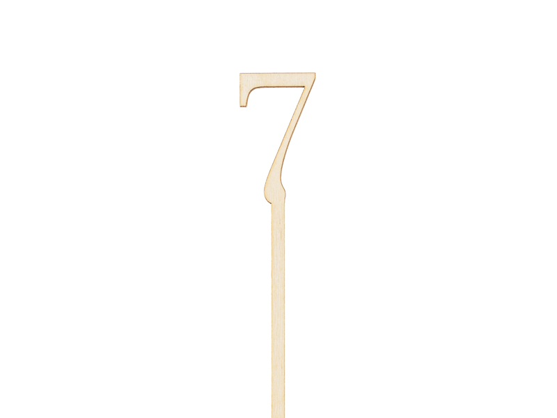 Drewniane numery na stół, 25 cm (1 op. / 10 szt.) - obrazek 2