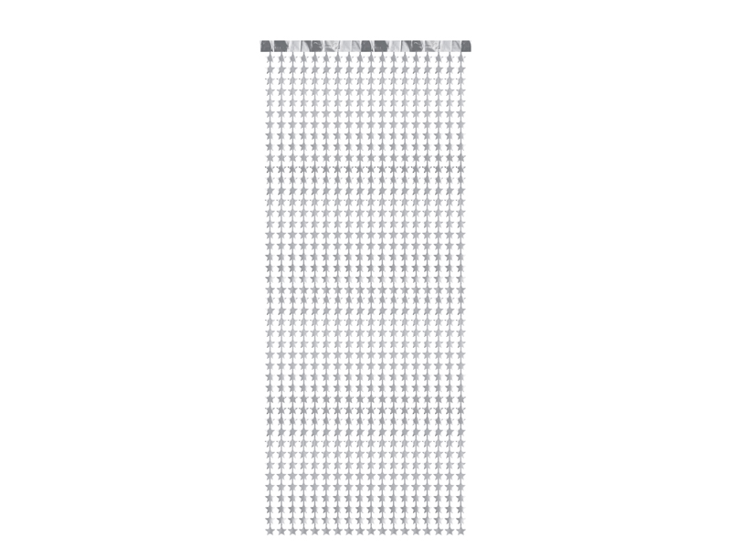 Kurtyna - Gwiazdki, srebrny, 100x245 cm