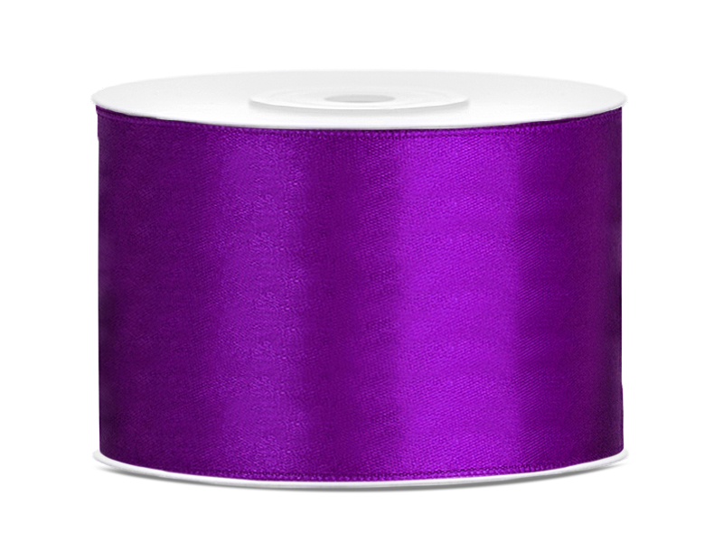 Tasiemka satynowa, purpura, 50mm/25m