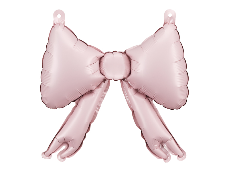 Balony foliowe do girland Kokardy, 25,5 x 25 cm, pudrowy róż (1 op. / 5 szt.)