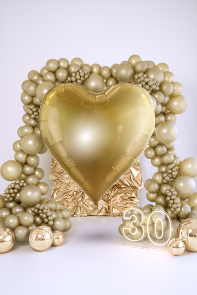 Balony Strong 27 cm, Metallic Cold Gold (1 op. / 50 szt.) - obrazek 2