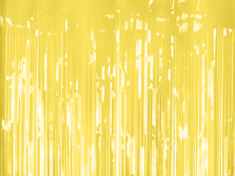 Kurtyna Party, jasny żółty, 100x200cm